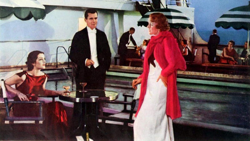 Fotografía coloreada de un anuncio publicitario de la empresa de cruceros Grace Line de los años 20 del siglo XX. Estos cruceros hacían para en El Salvador y los turistas visitaban San Salvador cada 15 días.