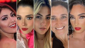 Ex reinas de belleza salvadoreñas Alisson Abarca, Alejandra Gavidia, Nicole Alvarez, Rebecca Moeno, Alejandra Guajardo