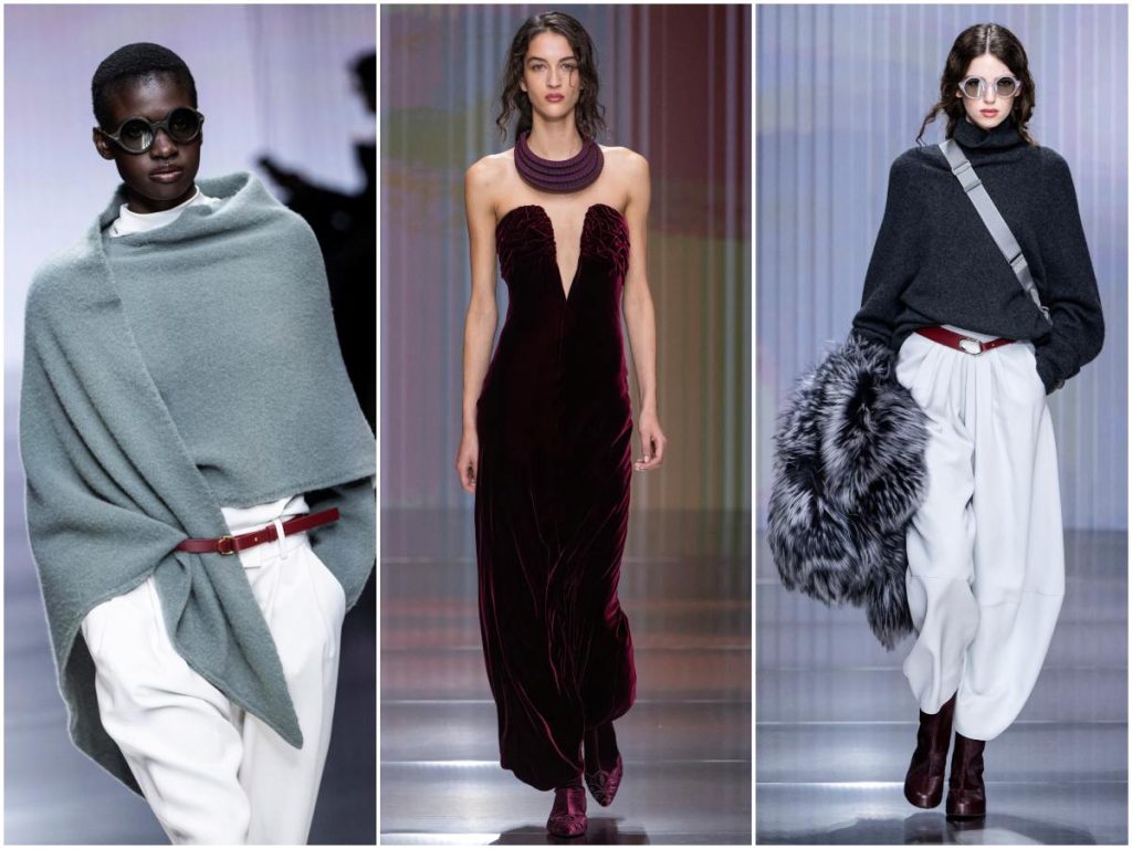 Propuestas de Giorgio Armani Otoño/Invierno 2026-2027 en Milán reflejan sobriedad, siluetas fluidas y elegancia funcional bajo la visión de Nuovi Orizzonti. Foto AFP.